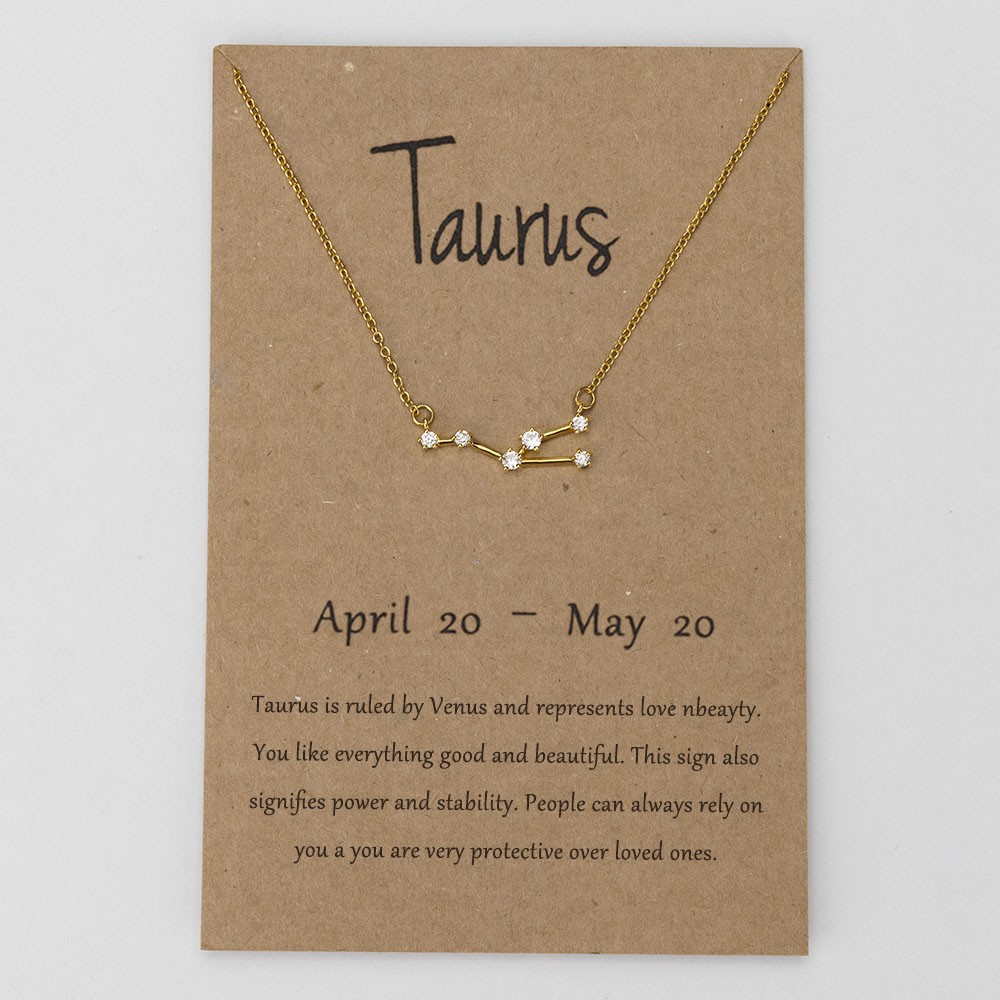 Personalised Constellation Zodiac Celestial Taurus Necklace