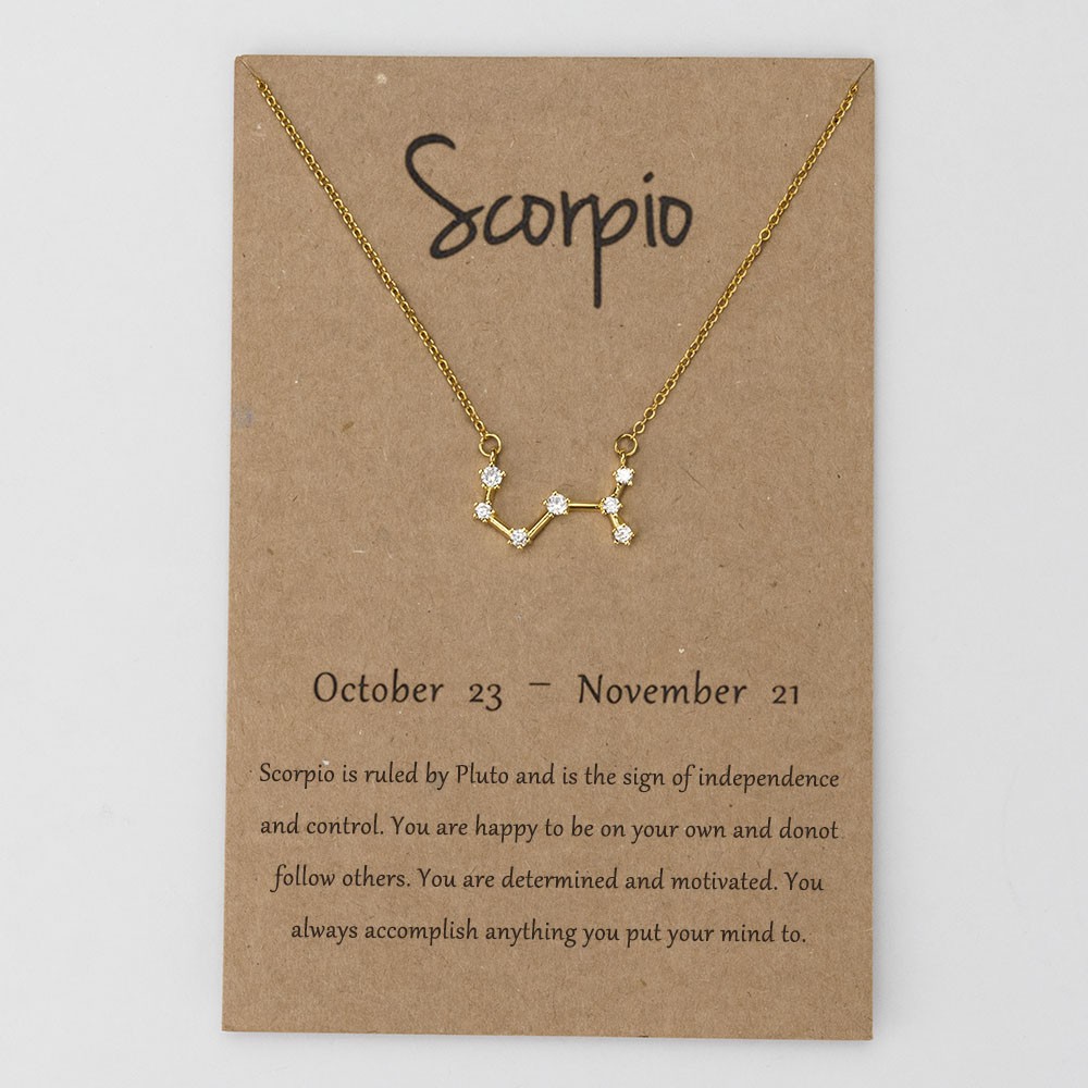 Personalised Constellation Zodiac Celestial Scorpius Necklace