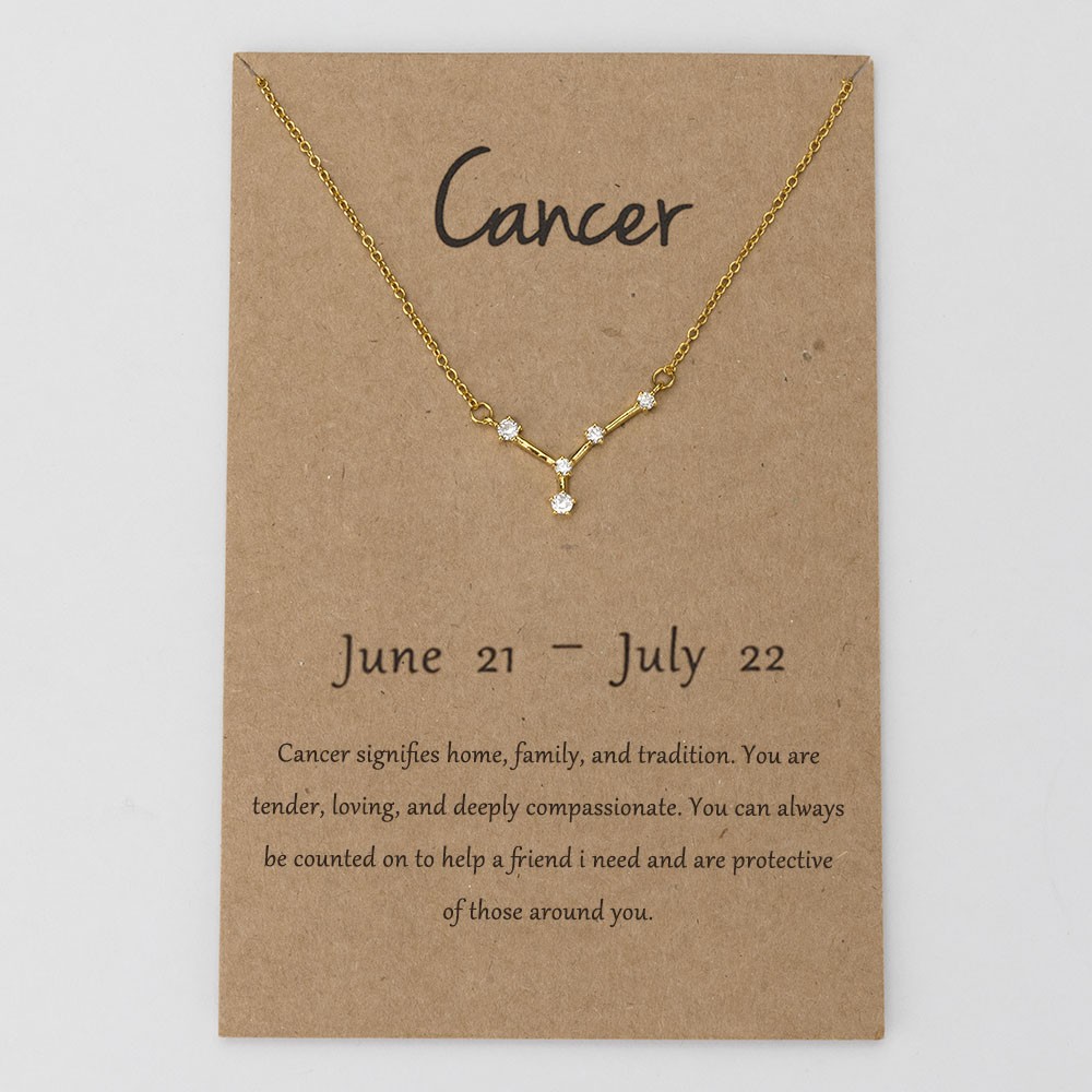 Personalised Constellation Zodiac Celestial Cancer Necklace