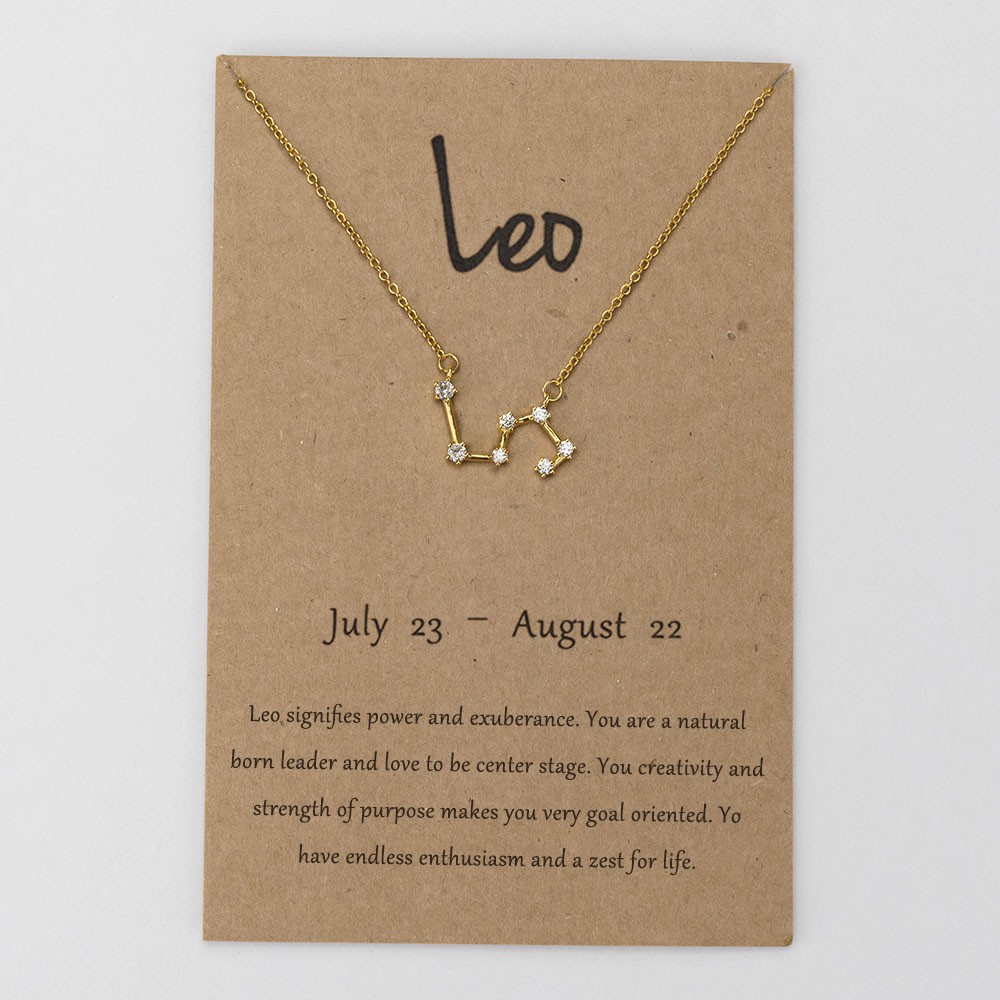 Personalised Constellation Zodiac Celestial Leo Necklace