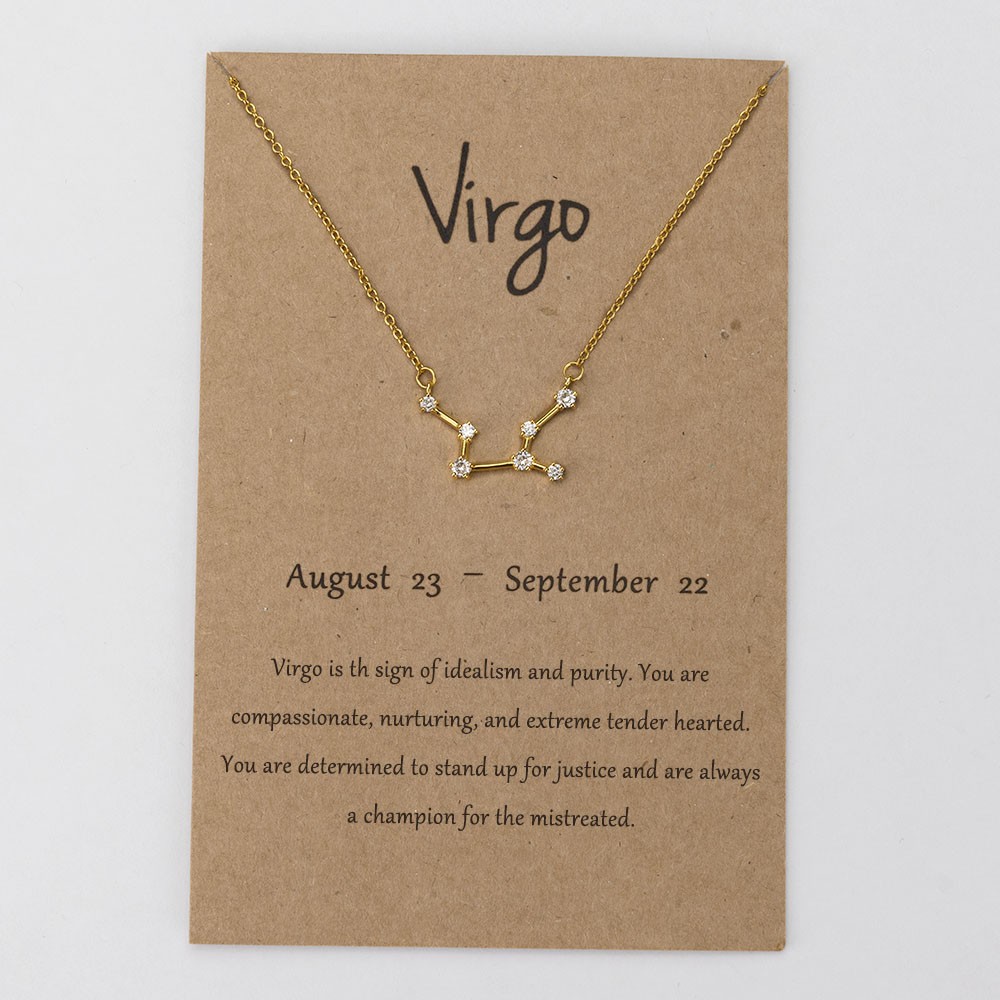 Personalised Constellation Zodiac Celestial Virgo Necklace