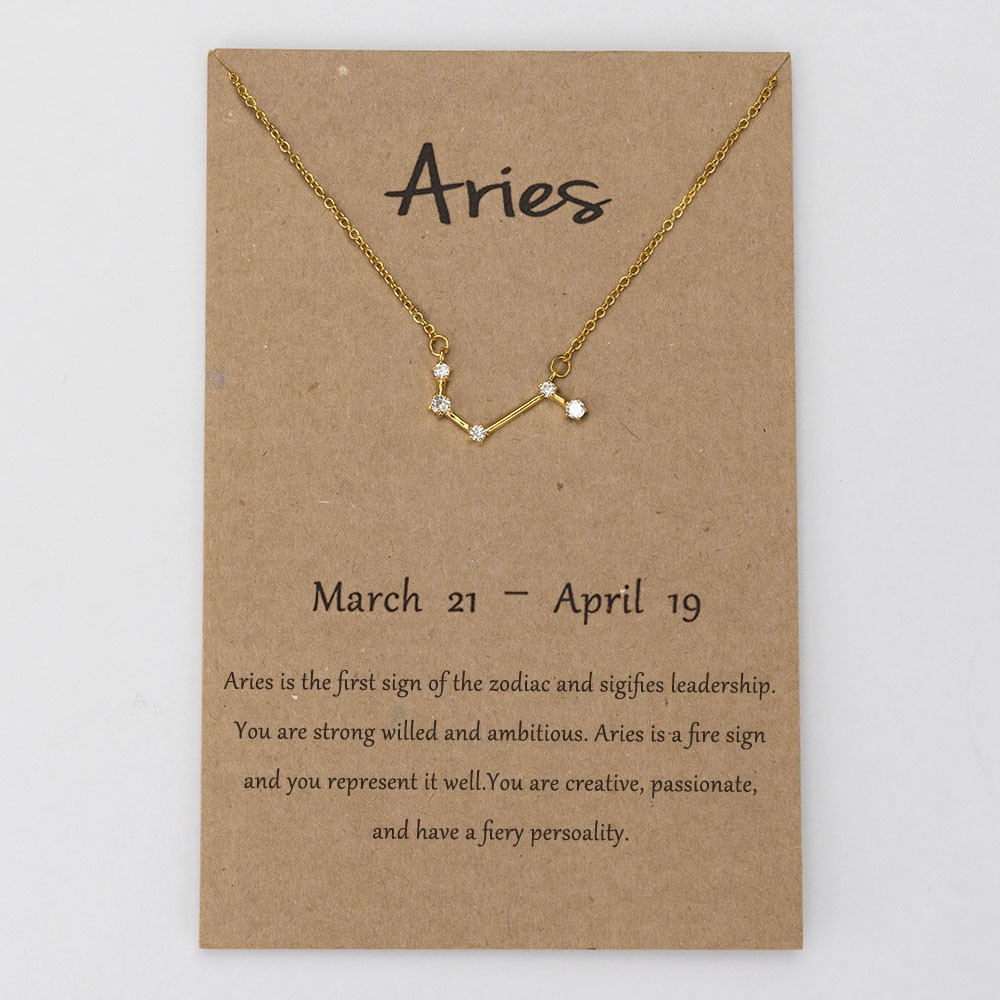 Personalised Constellation Zodiac Celestial Aries Necklace