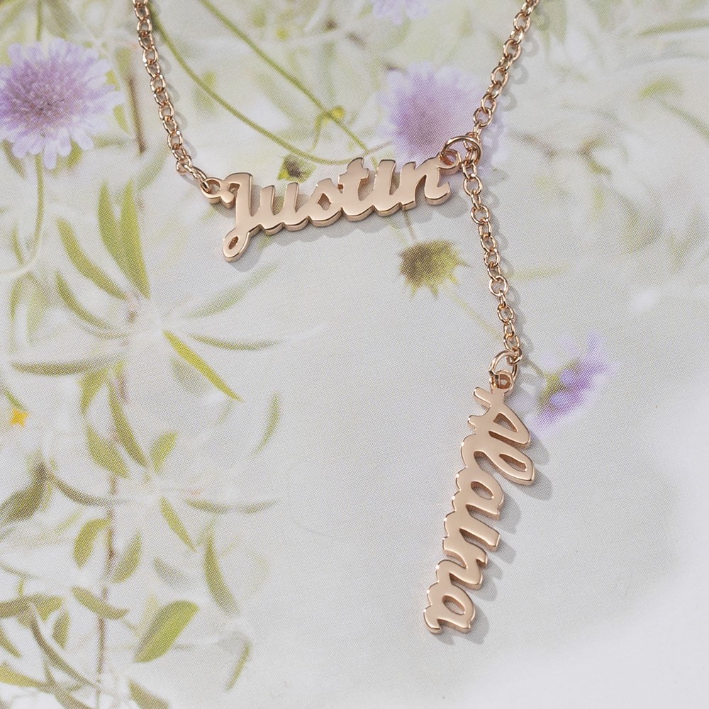 Personalised Couple Name Necklace Valentine's Day Gift