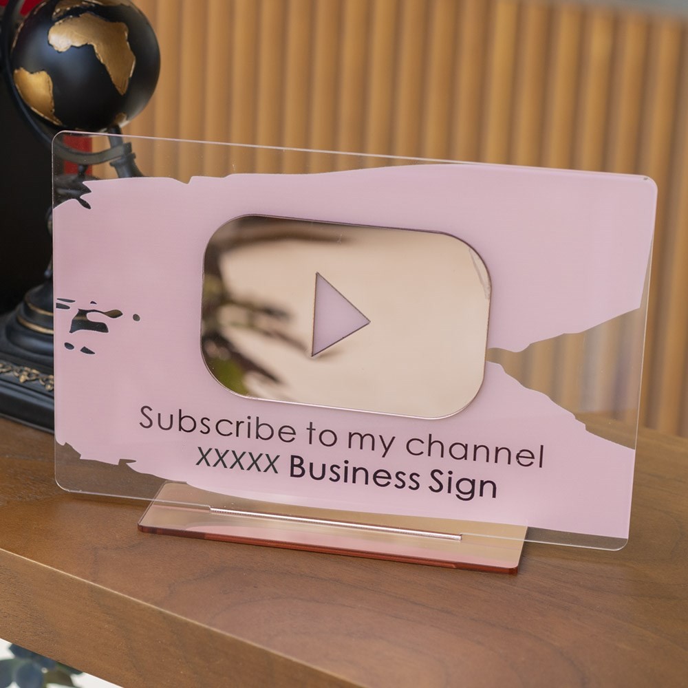 Personalised YouTube Channel Business Social Media Sign