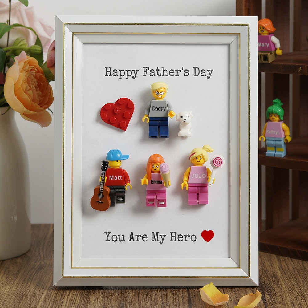 Personalised Tiny Name Figure With Frame For Father's Day Gift Ideas
