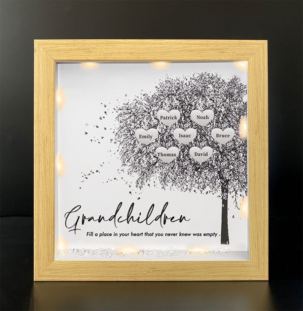 Personalised Family Tree Grandchildren Name Frame Home Decor For Grandma