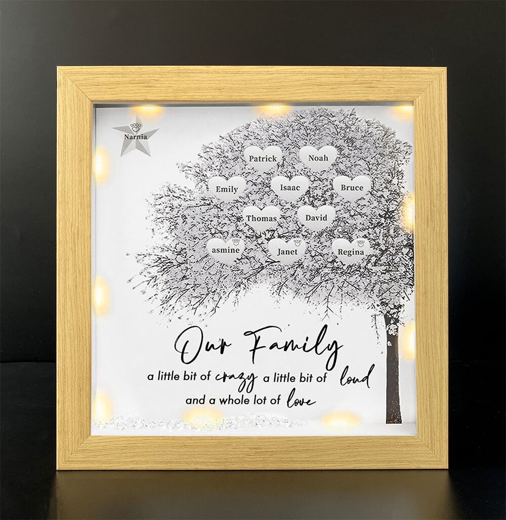 Personalised Family Tree Name Frame Home Decor