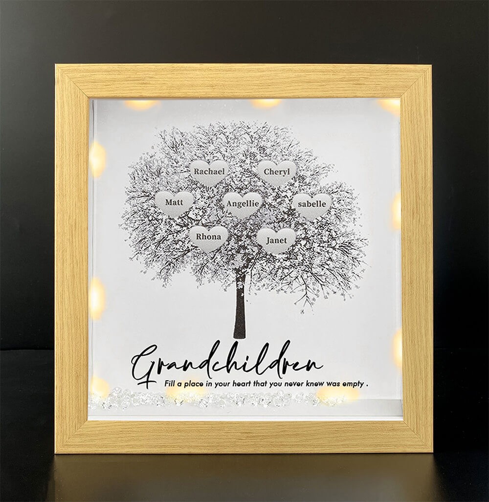 Personalised Family Tree Grandchildren Name Frame Home Decor For Grandma