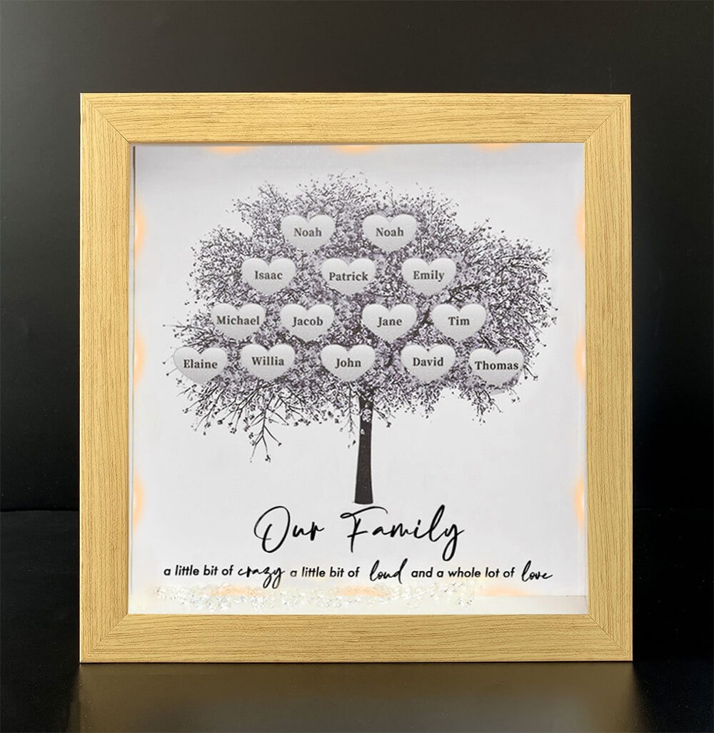Personalised Family Tree Name Frame Home Decor