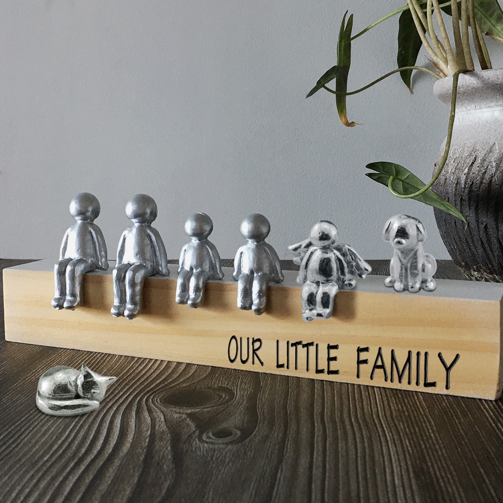 Personalised Sculpture Figurines Anniversary Christmas Gift Our Little Family