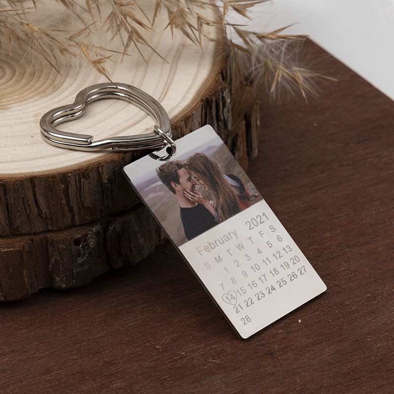 Personalised Couple Photo Keychain For Valentine's Day