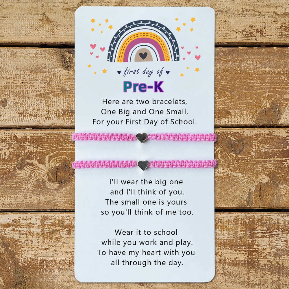 First Day of Pre-K Back to School Bracelets Mummy and Me Gifts