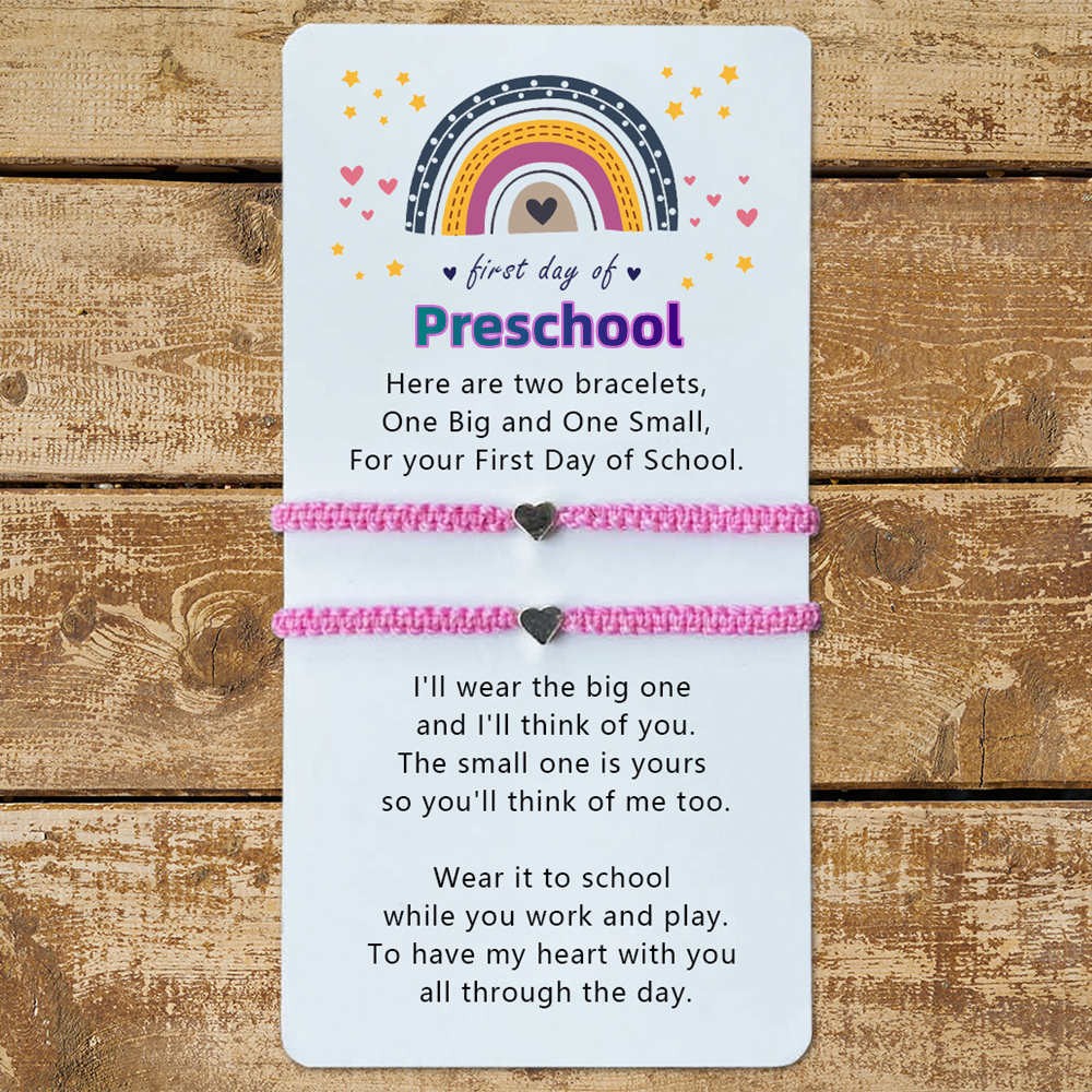 First Day of Preschool Back to School Bracelets Mummy and Me Gifts