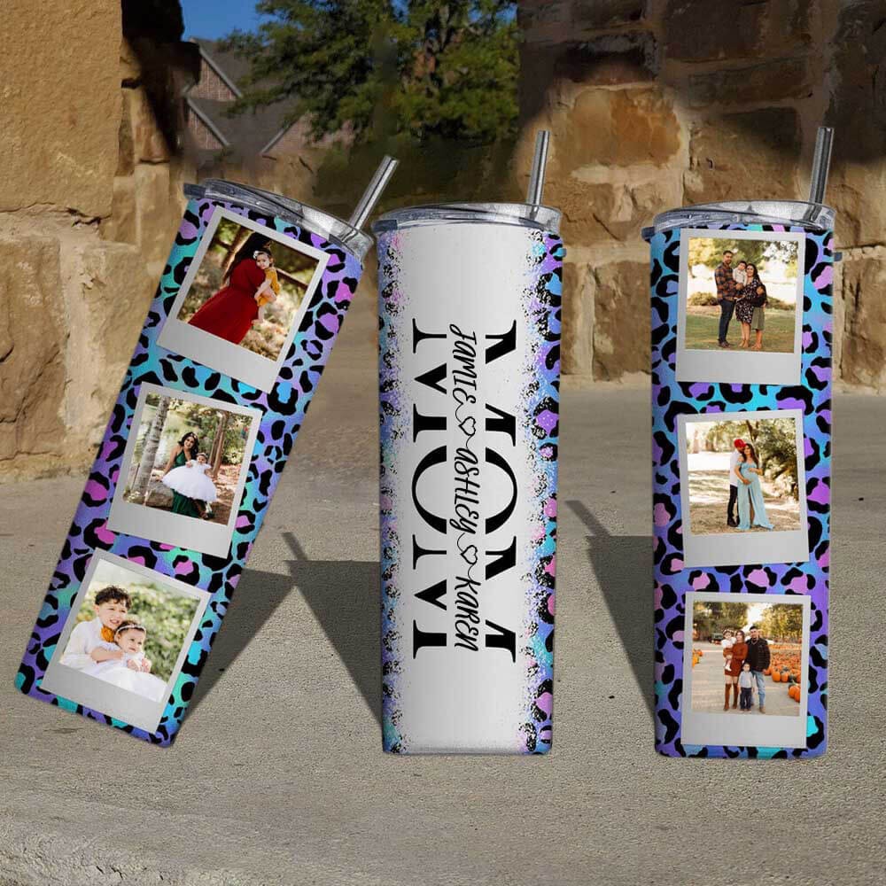 Personalised Mum Tumbler With Kids Name For Mother's Day