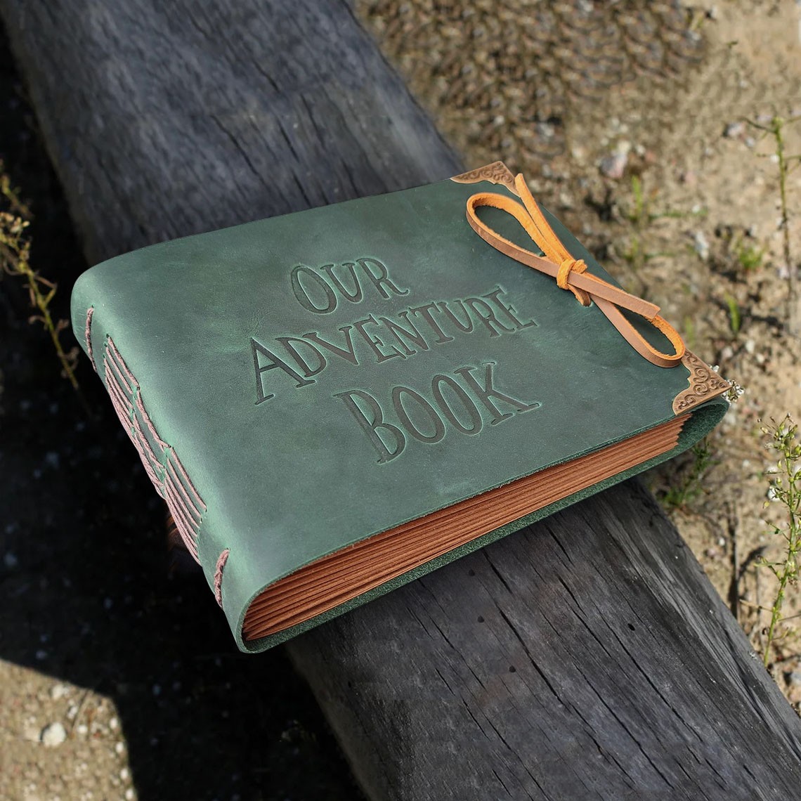 Our Adventure Book Personalised Leather Photo Album For Valentine's Day Anniversary Gift Ideas