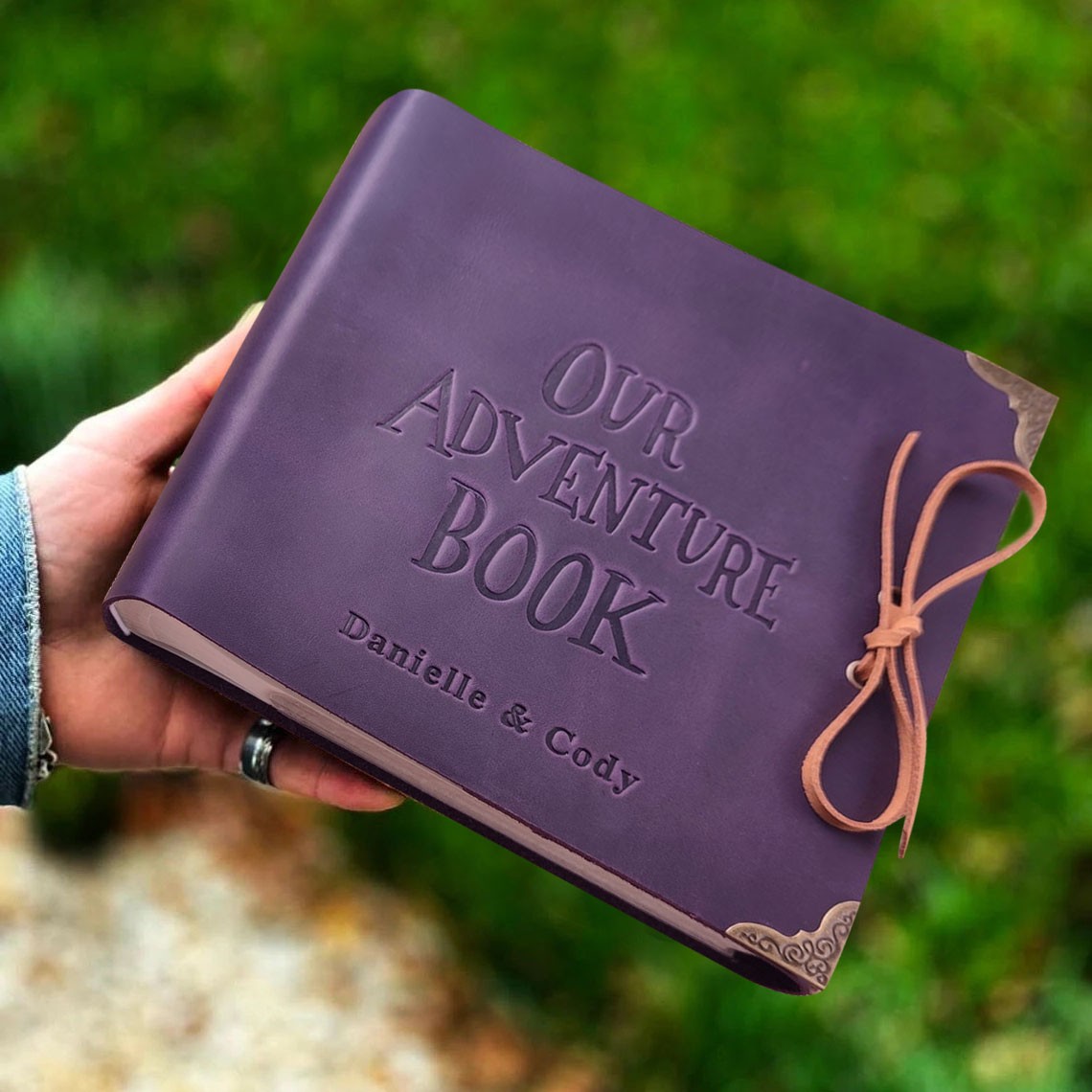 Our Adventure Book Personalised Leather Photo Album For Valentine's Day Anniversary Gift Ideas