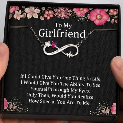 Personalised To My Girlfriend Infinity Necklace