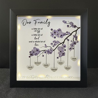Personalised Family Tree Name Black Frame Home Decor For Mother's Day Christmas