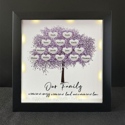 Personalized Family Tree Name Black Frame Home Decor For Mother's Day Christmas