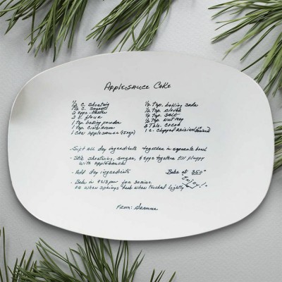 Personalised Handwritten Family Recipe Platter For Mum Grandma
