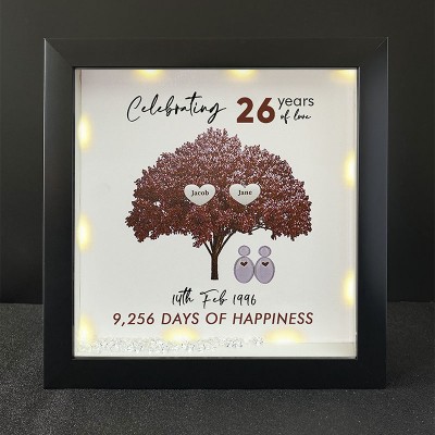 Personalized Family Tree Name Black Frame Home Decor Celebrating Day Anniversary