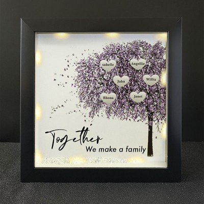 Together We Made a Family Personalised Family Tree Name Black Frame Home Decor