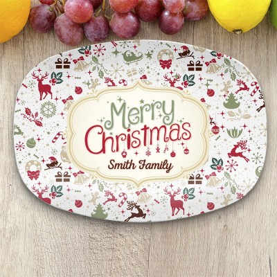 Personalised Family Platter Home Decor For Christmas Day