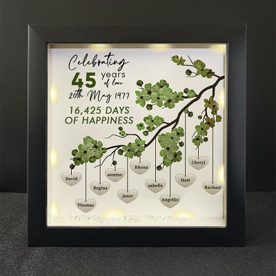 Personalised Family Tree Name Black Frame Home Decor Celebrating Day Anniversary