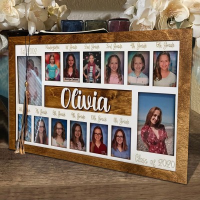 Personalised 3D Pre-K-12 School Years Photo Frame Display Back to School Gifts