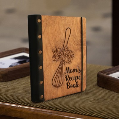 Custom Family Wooden Recipe Book For Mum Grandma Christmas Day Gift Ideas