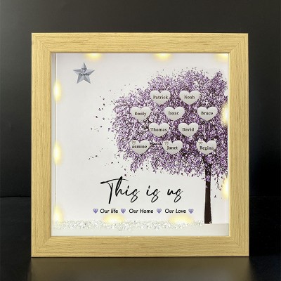 This is Our Life Personalised Family Tree Name Frame Home Decor For Mother's Day Christmas