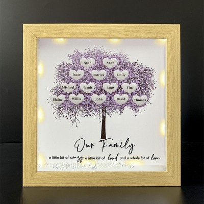 Personalised Family Tree Name Frame Home Decor For Mother's Day Christmas