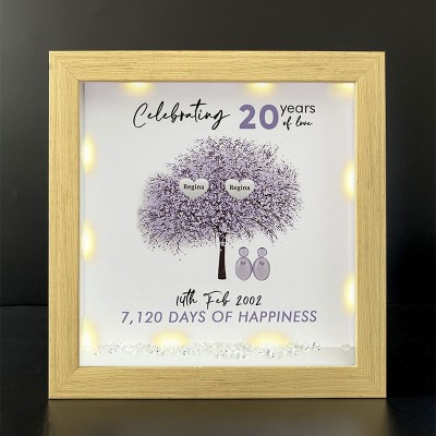 Personalised Family Tree Name Frame Home Decor Celebrating Day Anniversary
