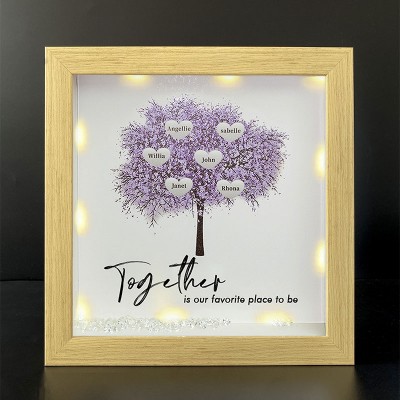 Together is Our Favorite Place to be Personalised Family Tree Name Frame Home Decor