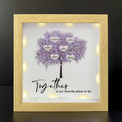 Together is Our Favorite Place to be Personalized Family Tree Name Frame Home Decor