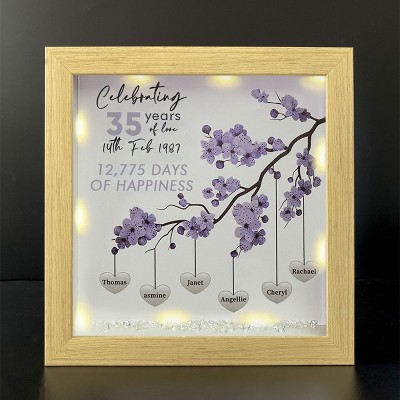 Personalised Family Tree Name Frame Home Decor Celebrating Day Anniversary