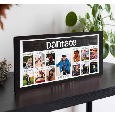 Personalised 3D Pre-K-12 School Years Photo Frame Display Back to School Gifts