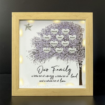 Personalised Family Tree Name Frame Home Decor For Mother's Day Christmas