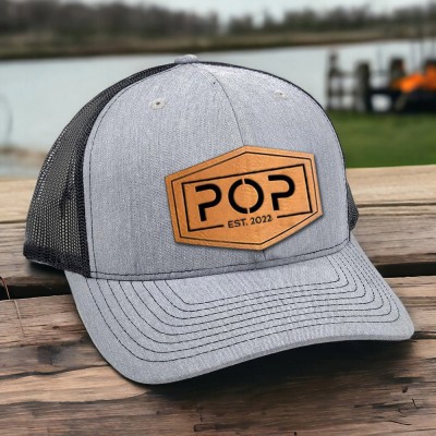 Personalised Pop Patch Hat with Est Date For Father's Day Gift