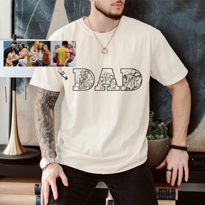Personalised Photo Embroidered Shirt For Dad Father's Day Gift Ideas