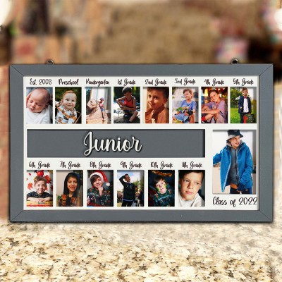 Personalised 3D Pre-K-12 School Years Photo Frame Display Back to School Gifts
