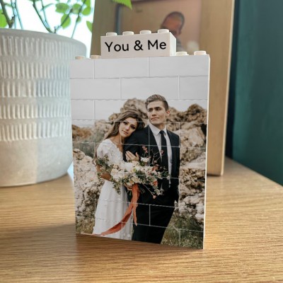 Personalised Photo Block Puzzle Building Brick Anniversary Valentine's Day Gift Ideas