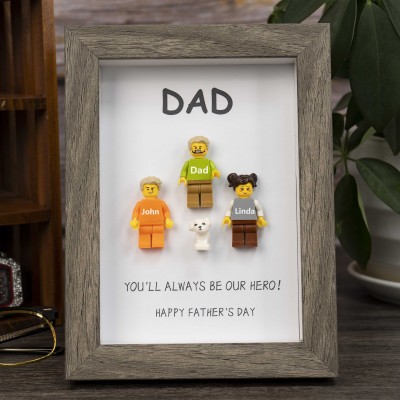 Personalised Tiny Name Figure With Frame For Father's Day Gift Ideas