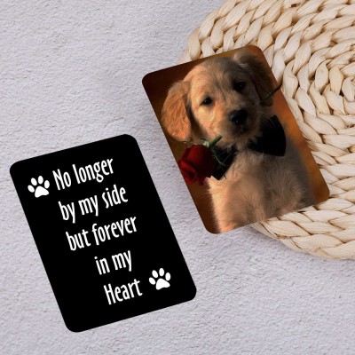 Personalised Metal Wallet Photo Card Love Note Memorial Gift For Pet
