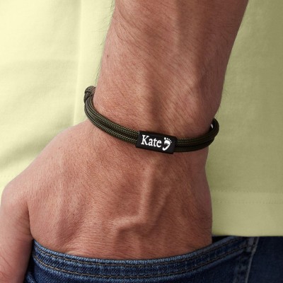Personalised Men's Bead Bracelet Gift For Daddy Father's Day
