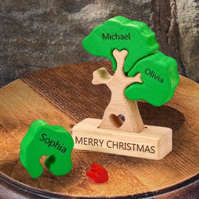 Personalised Wooden Tree Family Puzzle Home Decor Keepsake Gift For Christmas