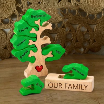 Personalised Wooden Tree Family Puzzle Home Decor Keepsake Gift For Christmas