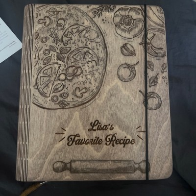 Personalised Family Wooden Recipe Book For Mum Grandma Christmas Day Gift Ideas