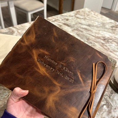 Our Adventure Book Personalised Leather Photo Album For Valentine's Day Anniversary Gift Ideas