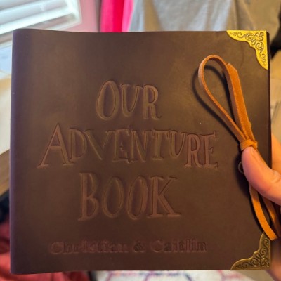 Our Adventure Book Personalised Leather Photo Album For Valentine's Day Anniversary Gift Ideas